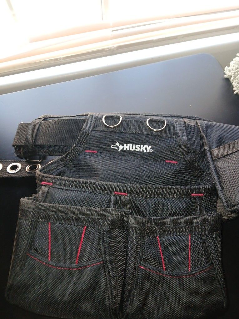 Husky Black Contractors Work Tool Belt NEW