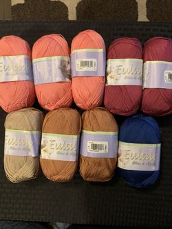 Hilaza Eulali De La Línea Omega, 100 Gr, Colores coral,bugambilia,beige,tabaco Claro,azul Rey, $8.50 X Unidad De 100 Gramos..