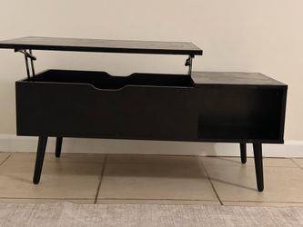 Black Lift-Top Coffee Table with Storage