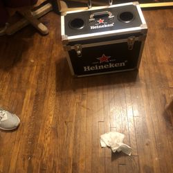 Heineken portable beer cooler aluminum