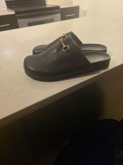 Gucci Sol Leather Mules sz 10