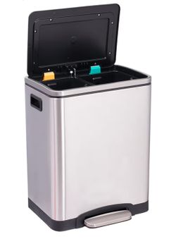 GarveeHome 30 L/8 gal Dual Compartment Trash Can