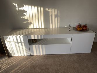 White TV Stand / Media Console – 5ft 9in