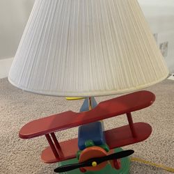 Bi-airplane Lamp Colorful Airplane Wood Table Light Kids Plane Vintage