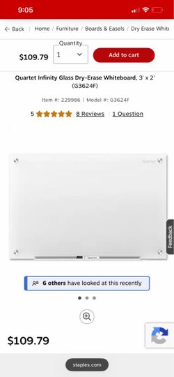 Super nice glass dry erase Board