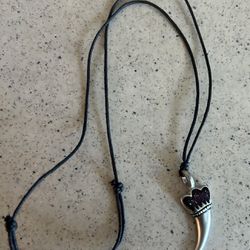 Leather Necklace With Pendant