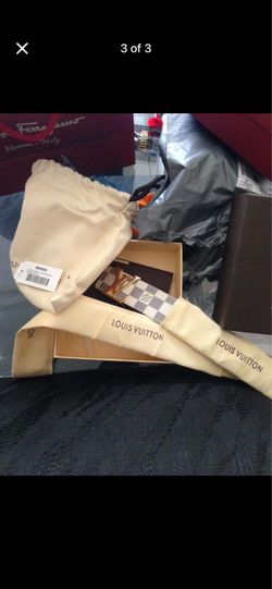 White Louis Vuitton Belt