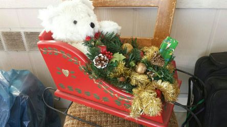 Christmas collectible figurine bear sled
