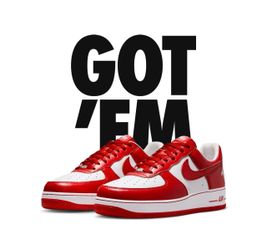 Nike Air Force 1 Low Red White Sneakers