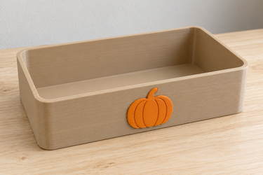 Pumpkin Guest Towel Caddy, Fall Bathroom Organizer, Custom Body and Accent Colors