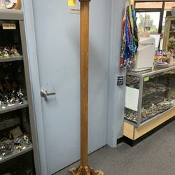 Antique Oak Coat Rack Stand