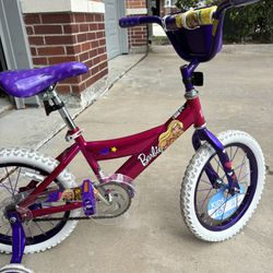 Kids Barbie 16" Bycycle For Sale