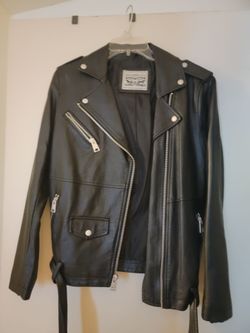 Levi Black Faux Leather Jacket- Small
