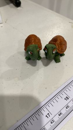 Mini Turtle Pair – 3D Printed Articulated Figures – Green & Brown – Set of 2