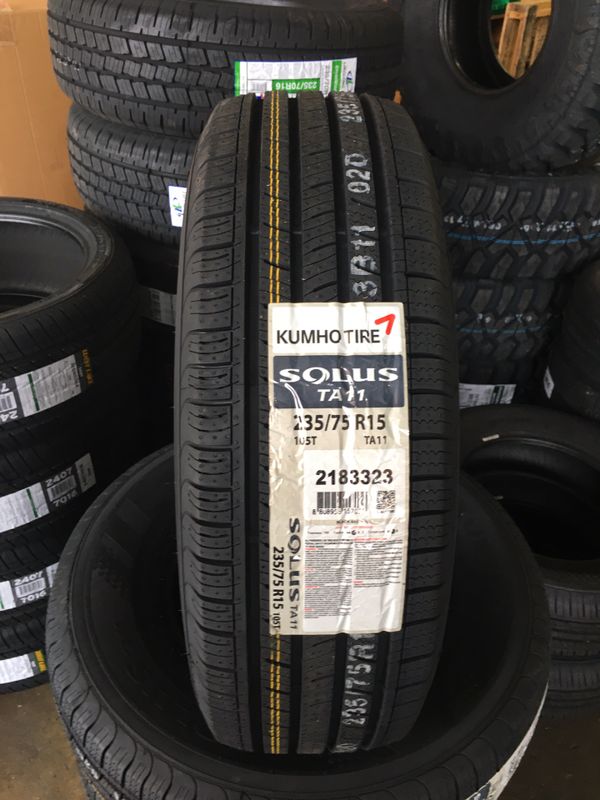 BRAND NEW TIRES 235/75r15 KUMHO FOR SALE ALL 4 TIRES 399 WITH FREE