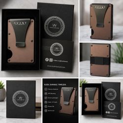 NEW Avant New York Minimalist RFID Wallet & Money Clip (Matte Edition)