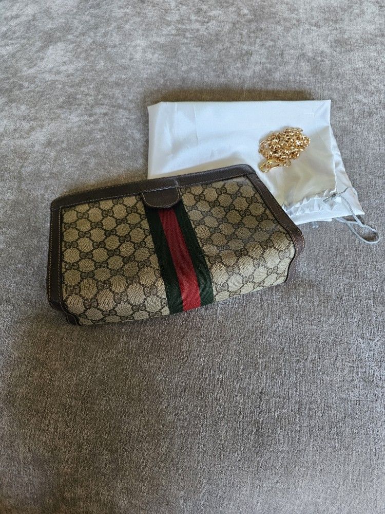 AUTHENTIC GUCCI SHERRY LINE CLUTCH BAG 