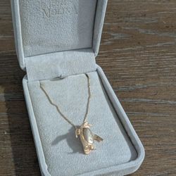 Penguin Gold Necklace And Pendant 🐧