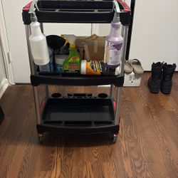 Rollable Car Detailing Cart 