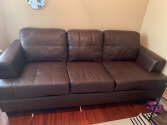 Faux Leather Sofa