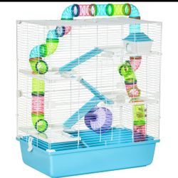 23" Hamster Cage~NEW2~ w Tubes and Tunnels, Portable Carry Handles-Big 5-Tier~Accessories