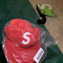 Supreme s Logo Corduroy Hat Red 