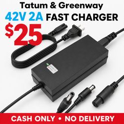 42V 2A Fast Charger for 36V Lithium Scooters – 3 Connectors