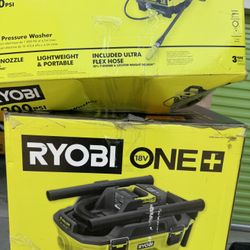 Ryobi Shop Vac Power Washer Combo