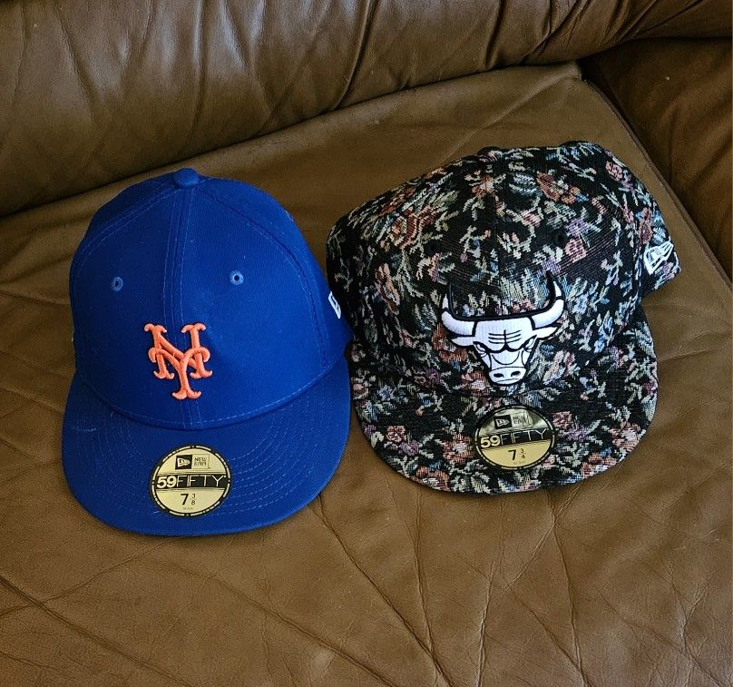 New 2 Pcs Men's Baseball Hat And NBA Hat Lot