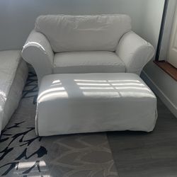 Oversized White Chair