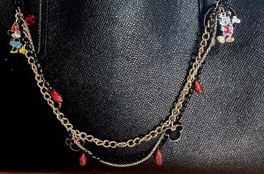 Mickey Mouse Minnie Mouse Purse/Bag Charm, Belt Chain, Keychain, New!