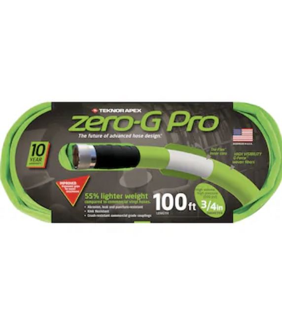 Teknor Apex 3/4 in x 100 ft Contractor Duty Kink Free Woven Green Coiled Hose