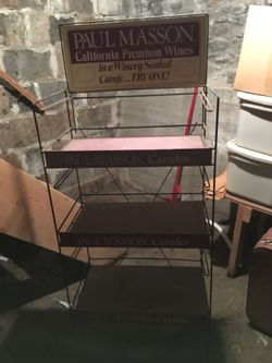 Vintage wine display shelf