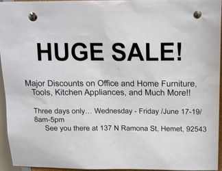 Shop sale