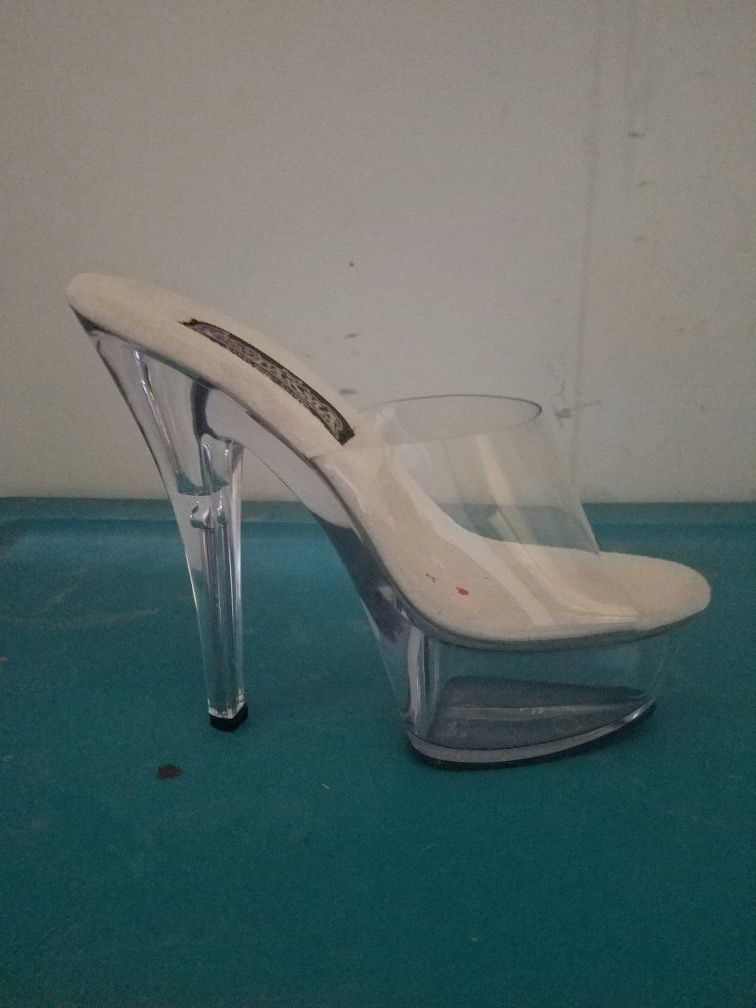 Clear heels