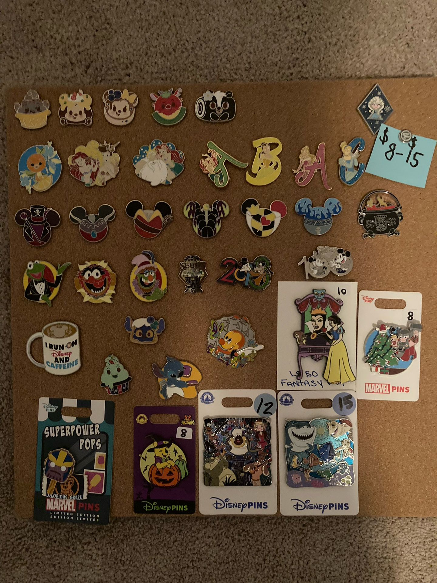 Disney Pins Mystery And Rack (read desc.)