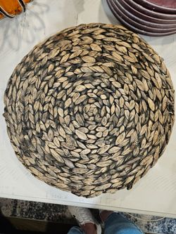 Rattan boho placemats set of 4