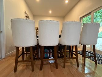 FREE 4 counter height dining chairs - stained