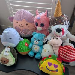 Large & Medium Plush toys Collection (10 items) 