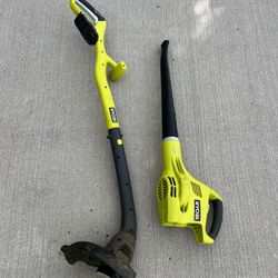 Ryobi Weed Trimmer And Leaf Blower 