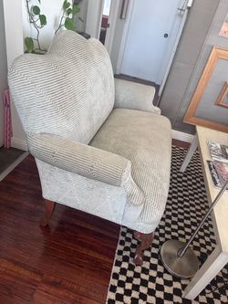 Interior Designer-  custom upholstered settee