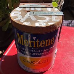 HomeMade Americana Money Bank Tin Container Antique Vintage 