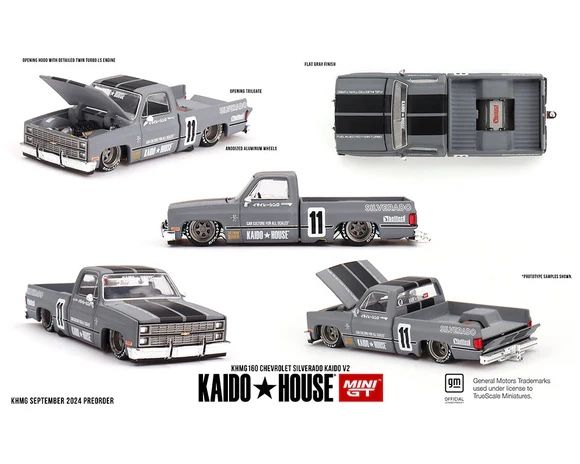 Kaido House X Mini GT 1:64 Chevrolet Silverado Kaido V2 - Grey