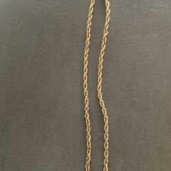 10kt Solid Rope Chain 