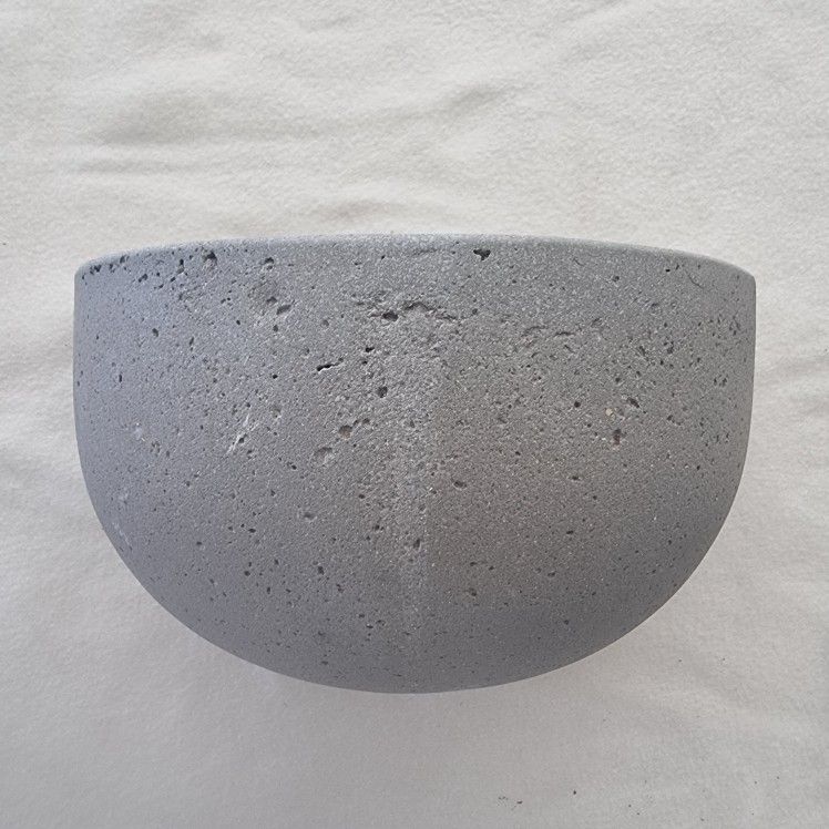 Cement Wall Hanging Semicircular Flower Pot 

