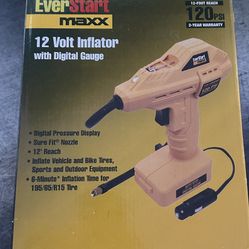 12V Inflator With Digital Gage