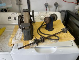 Vintage craftsman sharpening stone, wet stone, and buffing wheel grinder, 10 inch heavy duty