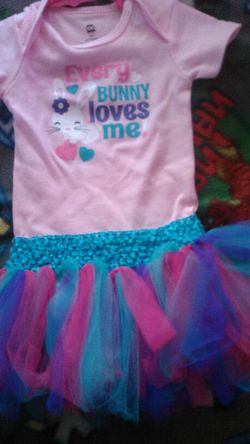 12 months handmade tulie onesie dress