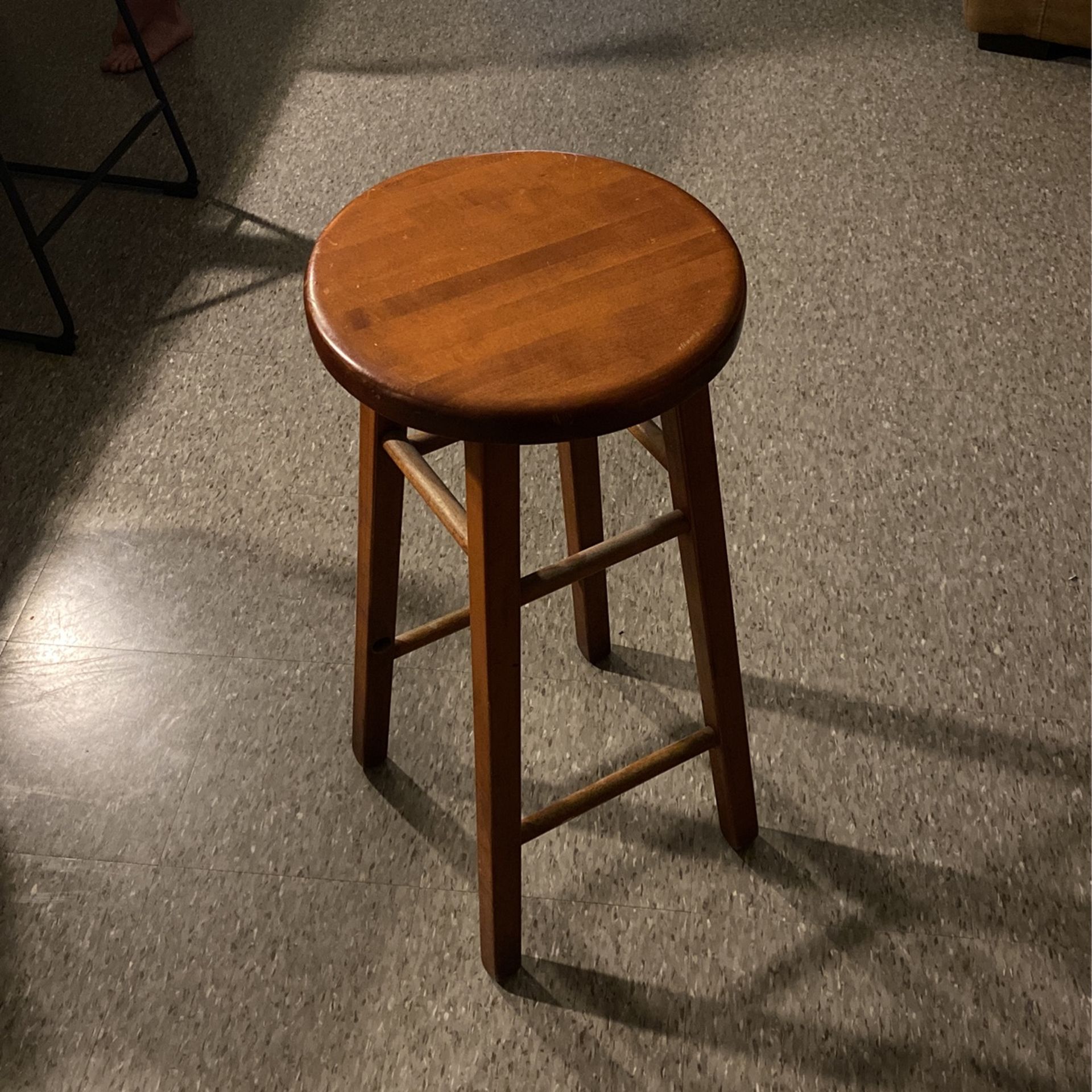 Cherry Wood Breakfast Bar Stool, No Wobble