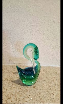 crystal swan made in italy